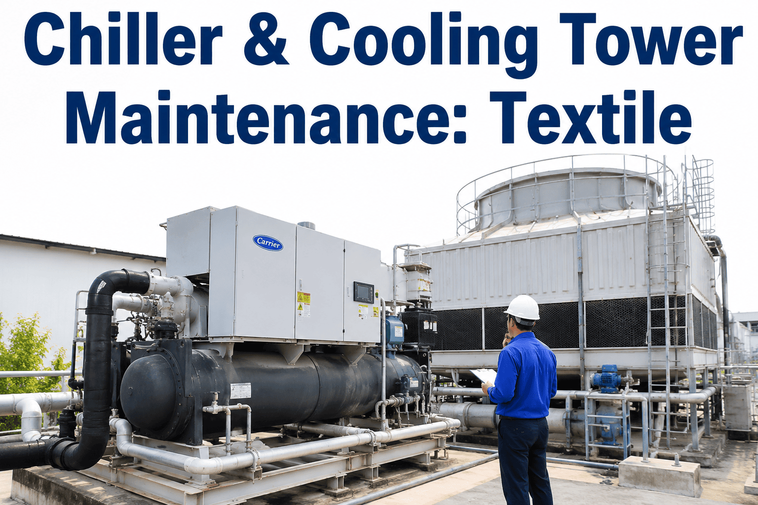textile-chiller-cooling-tower-maintenance-condenser