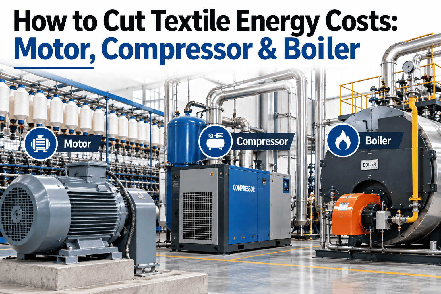textile-energy-cost-reduction-motor-compressor-boiler