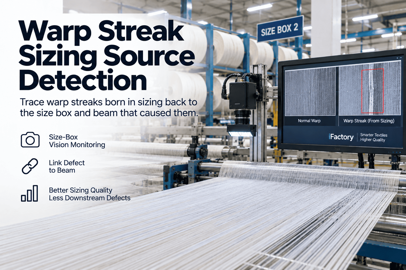 Warp Streak Sizing Source Detection with AI Vision Guide