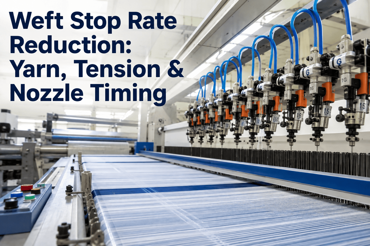 weft-stop-rate-reduction-yarn-tension-nozzle-timing