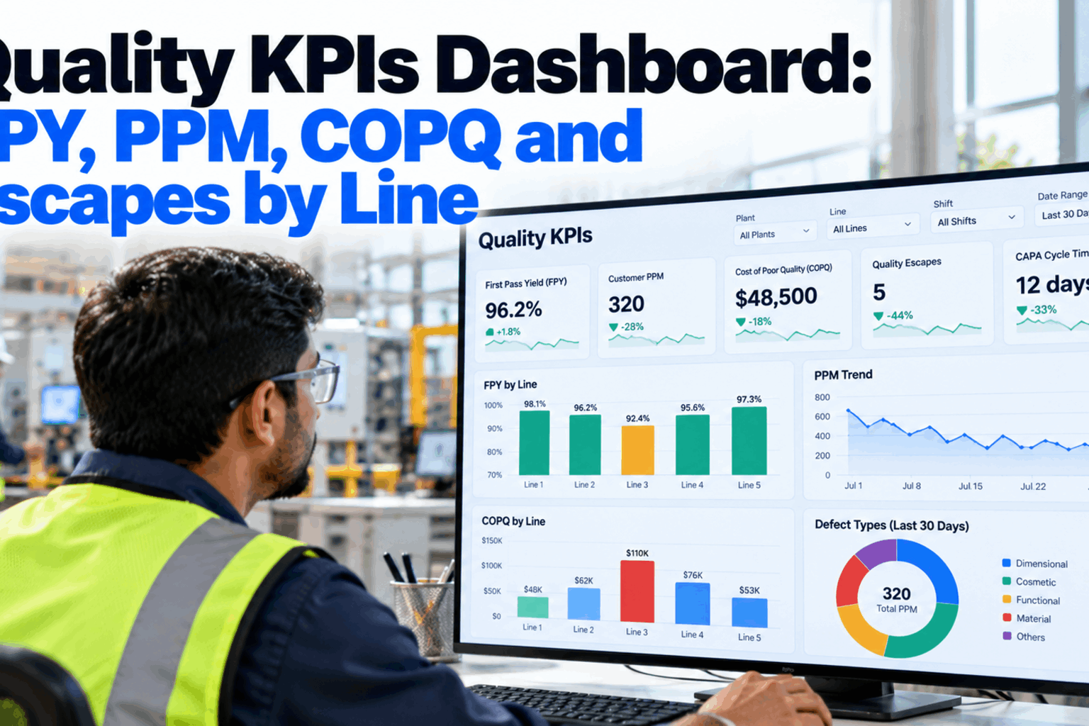 quality-kpis-dashboard-fpy-ppm-copq-escapes-line